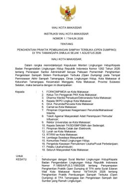 Pemkot Keluarkan Instruksi Wali Kota, Mulai 1 Agustus TPA Tamangapa Hanya Terima Sampah Residu